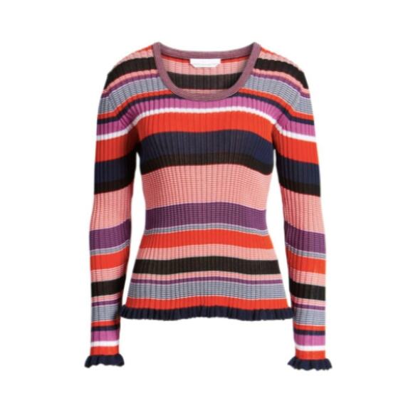 Boss Hugo Boss Fallegria Striped Ribbed Sweater - Picture 1 of 8